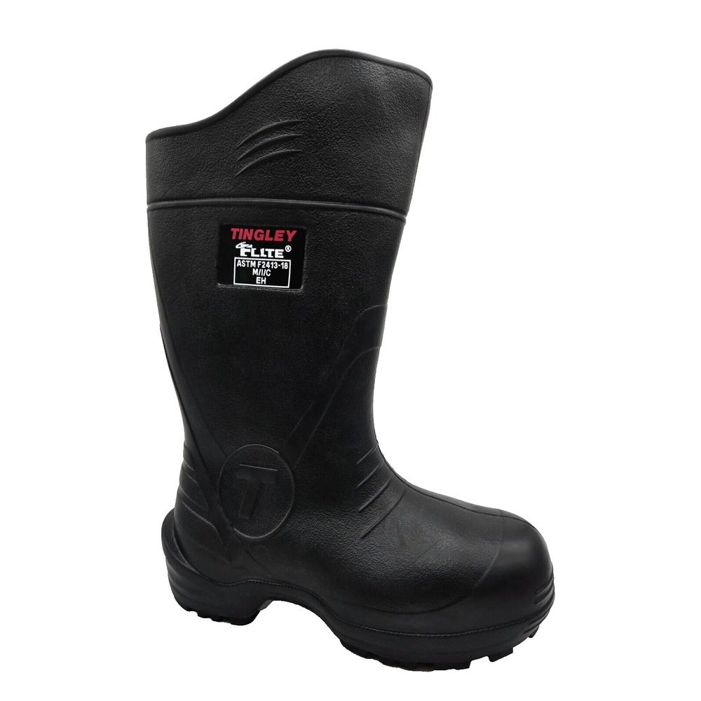 Tingley Flite Composite Safety Toe Knee Boot with Cleated Outsole Woman 6 Black